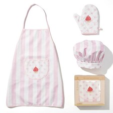 Kid Apron and Chef Hat Set, 3 Pcs Children Cooking Baking Set Kits Role Play ...