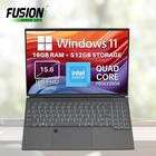 Fusion5 16" Windows 11 Laptop 16GB RAM 512GB SSD 2.5K Ultra HD S15 PLUS