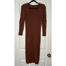 Fashion Nova Ribbed Peekaboo Side Seam Dress - Size M