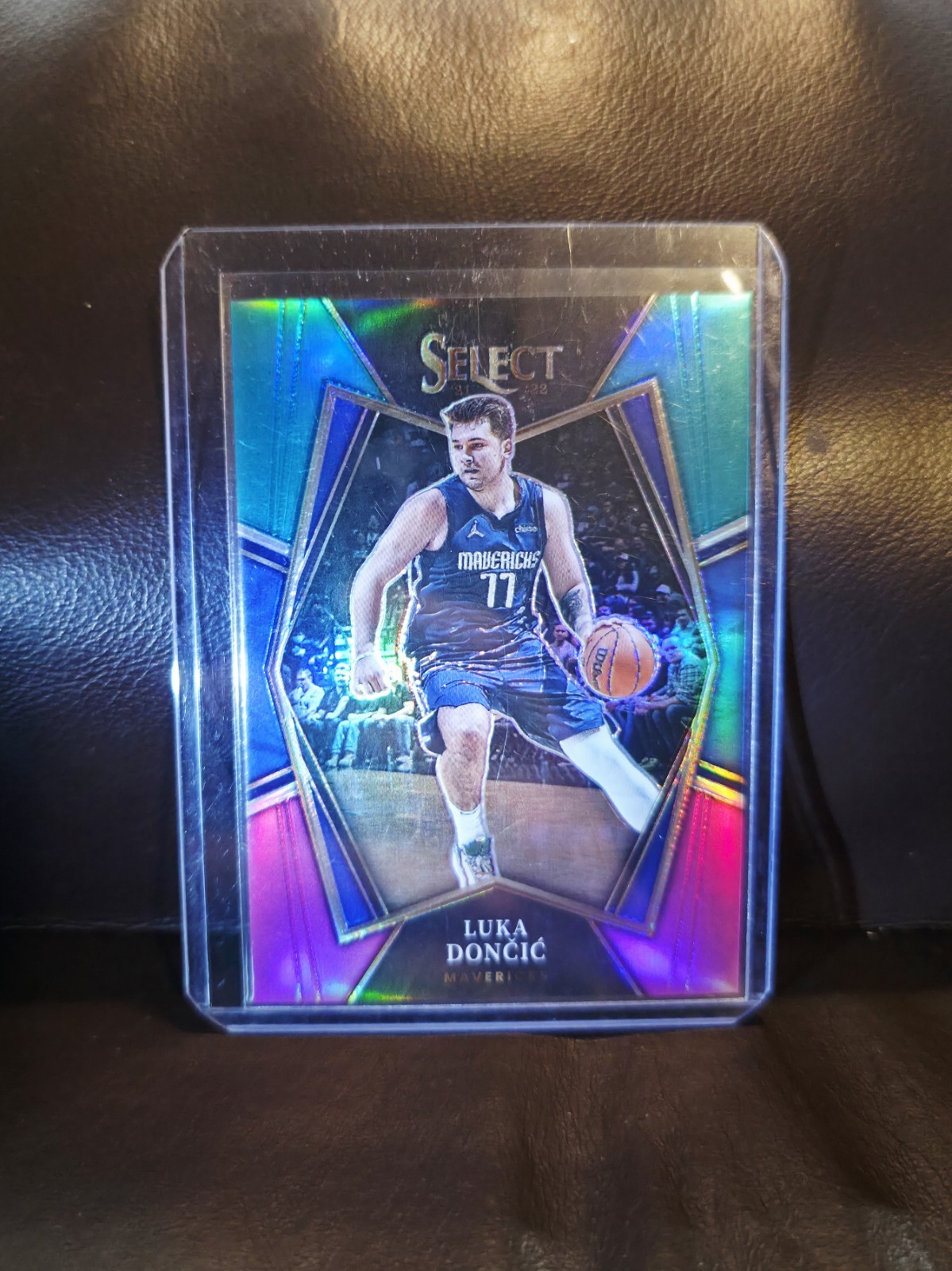 2021 Panini Select Luka Doncic Teal White Pink Premier Level /49