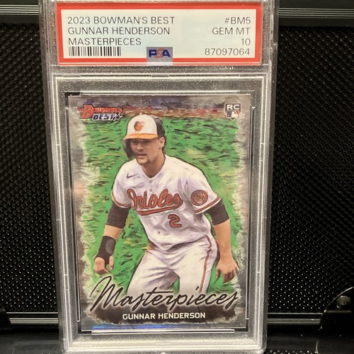 2023 Topps Bowman's Best - Masterpieces Gunnar Henderson #BM-5 Orioles PSA-10 RC