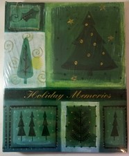 Holiday Memories 9" x 7" Photo Album -Green Trees- NEW/SEALED