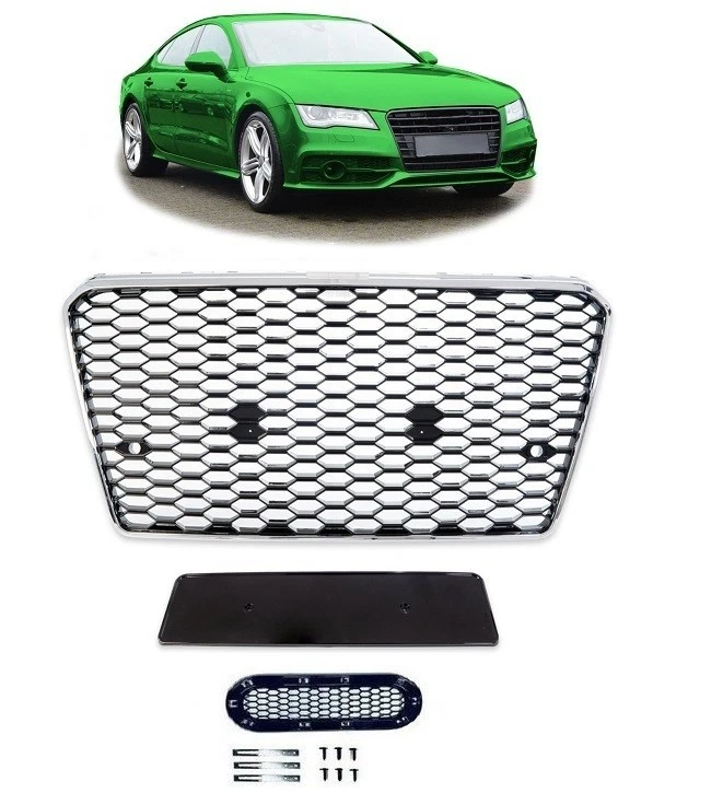 Calandre chrome et noir look RS7 pour AUDI A7 phase 1 de 07/2010 à 04/2014 - Photo 1/1