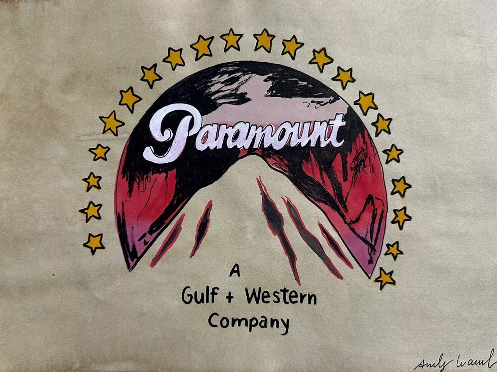 Andy Warhol  COA Art Drawing Painting Vintage Handmade Signed Original Paper