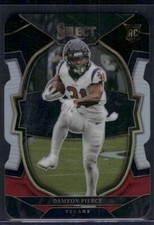 2022 Panini Select #47 Dameon Pierce Black and Red Prizm Die Cut