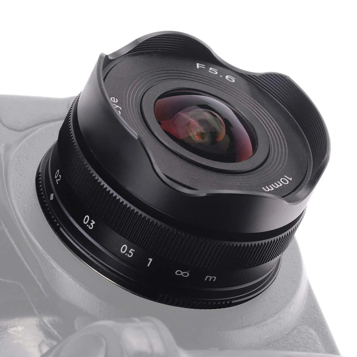 Lente gran angular ojo de pez MF ojo de pez 10 mm F5,6 APS-C para cámara Sony con montaje E A6600 NEX7