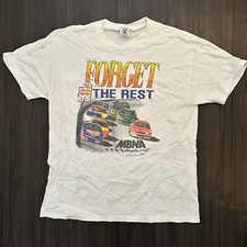 VTG 1997 NASCAR MBNA Motorsports Forget The Rest Demand The Best Race Shirt  XL