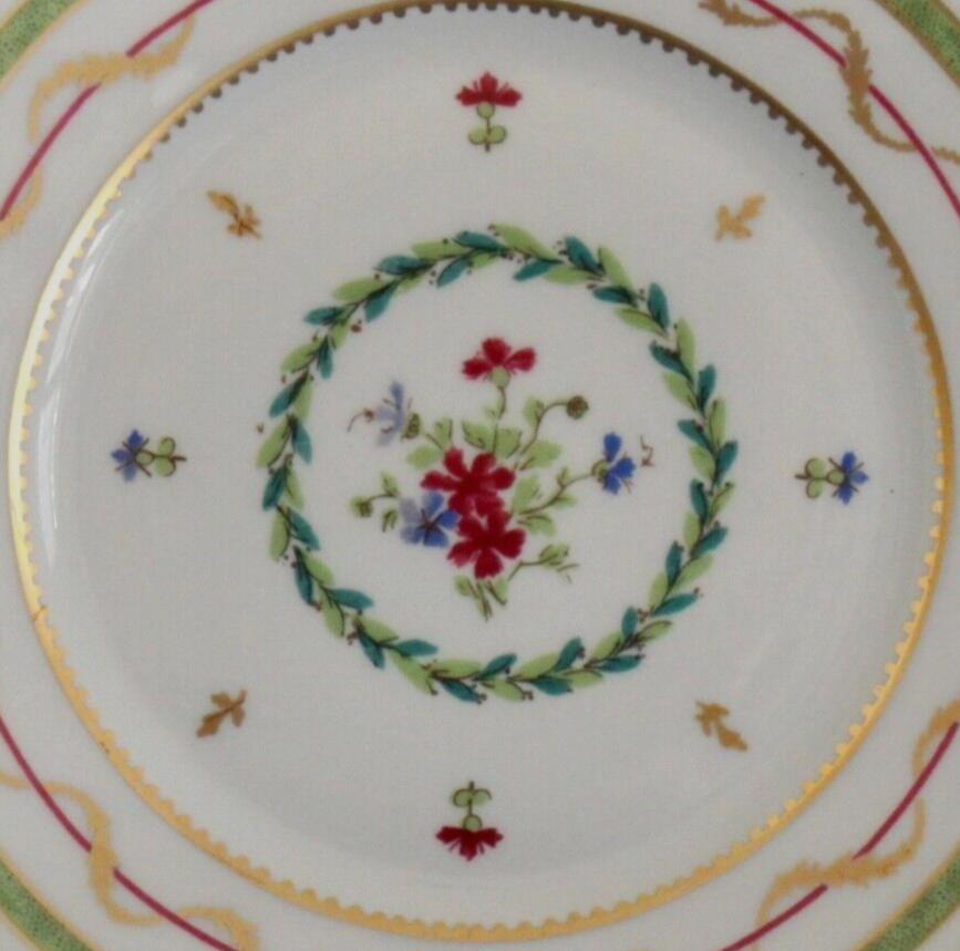 Haviland Limoges Vieux Paris Vert Green Bread & Butter Plate 6.25