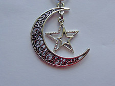 CRECENT MOON STAR KEYCHAIN PURSE CLIP BAG CHARM BACKPACK BAG FOB