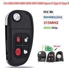 Remote Key Fob For Jaguar Xj8 Xjr S-type X-type Nhvwb1u241 Cwtwb1u243 4 Button