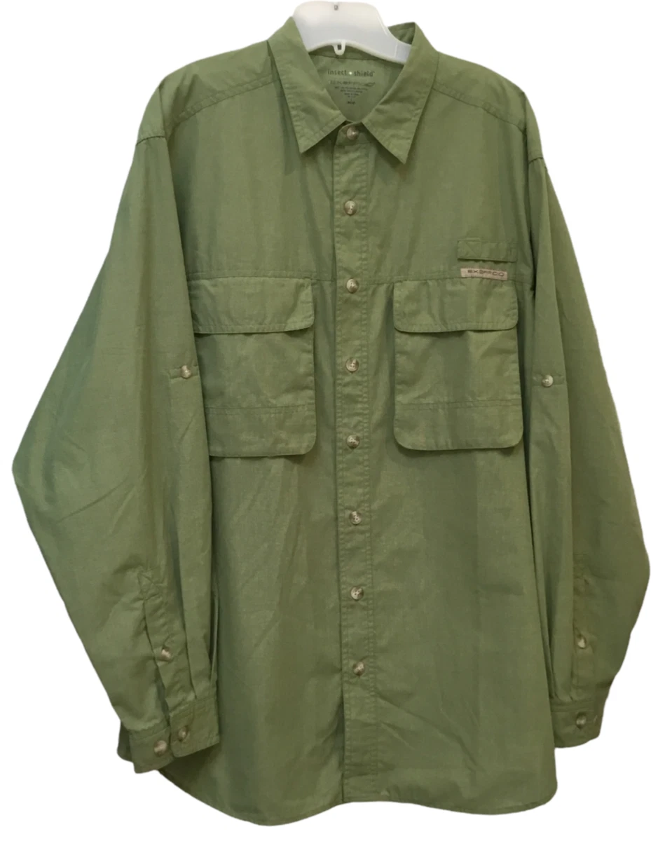 Chemise Exofficio Homme Taille S - Vert - Manches Longues - Insect Shield - Idéale Randonnée