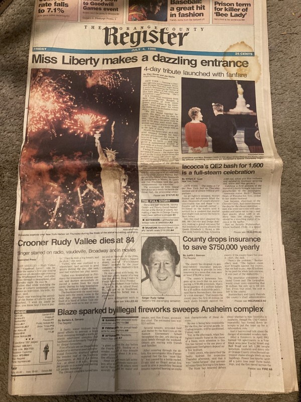 July 4, Celebrating Miss Liberty from Register Newspaper