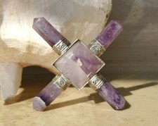 GENERADOR DE ENERGÍA PIRÁMIDE DE AMATISTA - PIRÁMIDE CURATIVA DE 4 PUNTOS - REIKI .#2.