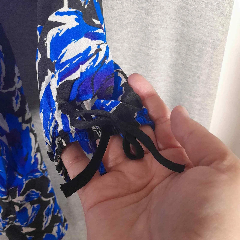 Top Yumi Kim Mujer Pequeño Seda Floral Boho Informal Costero Abuela Resort Tropical Foto 4 de 4