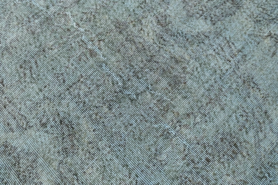 Vintage Turkish Oushak Rug, Blue 6x10 ft, Handmade Wool, Bohemian Anatolian - Image 4 of 4