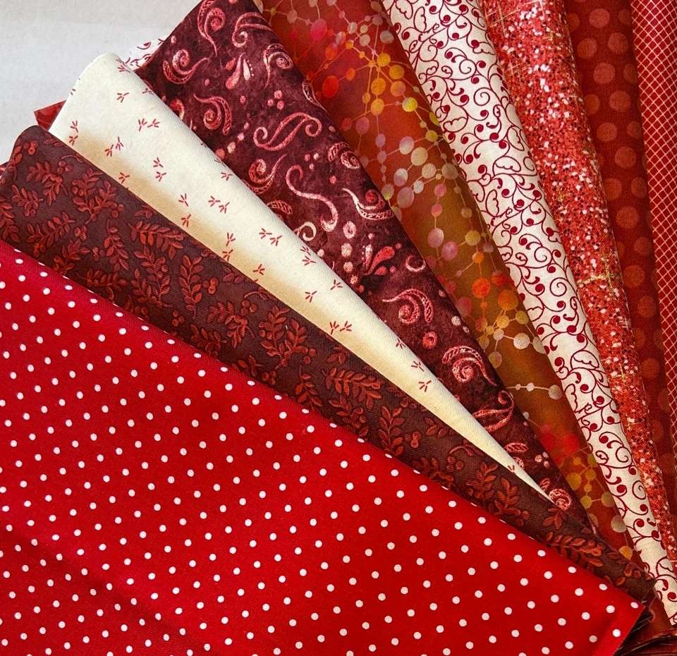 18 10 x 10 RED SQUARES ~ 100% Cotton Fabric *Only the Best* (10" Squares) - Image 4 of 4