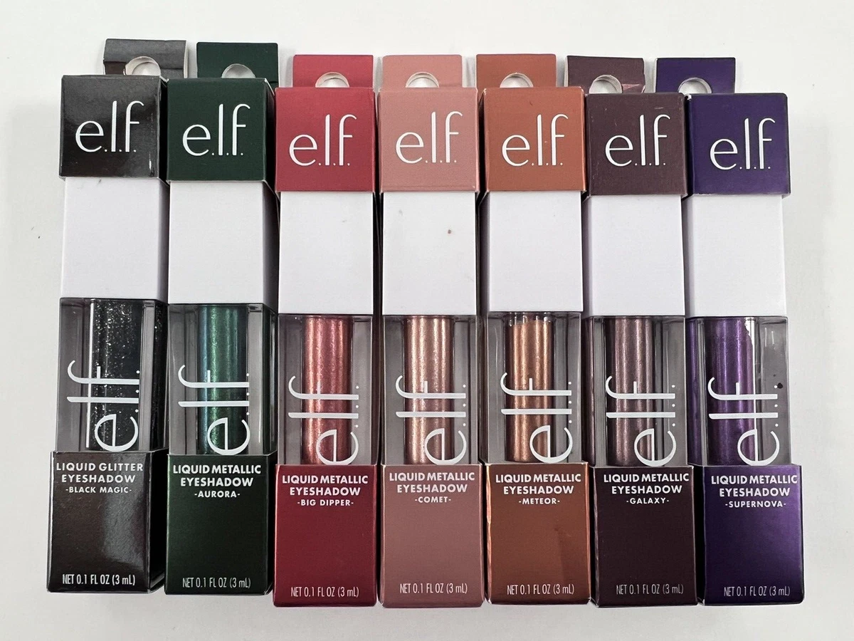 ELF Metallic Eyeshadow Eye Swatches All Colors Each