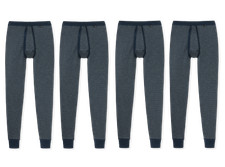 4 Schiesser Herren Unterhose lang mit Eingriff dunkelblau 154800 Fb. 803