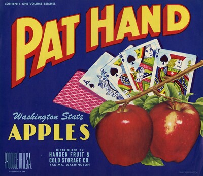 Pat Hand Brand Apple Label
