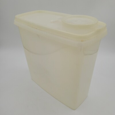 Vintage Tupperware 469 Cereal Keeper 13 Cup sheer Store N Pour Container w/ Lid