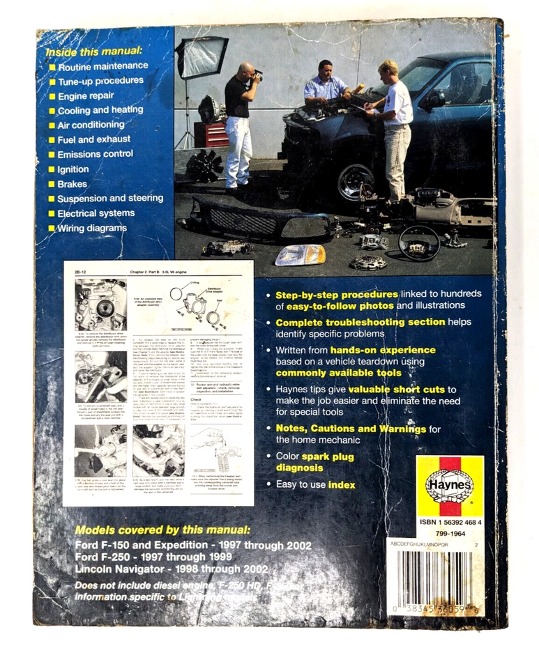 Haynes Repair Manual #36059 Ford F-150 Expedition 1997-1999 F-250 2WD & 4WD - Image 2 of 4