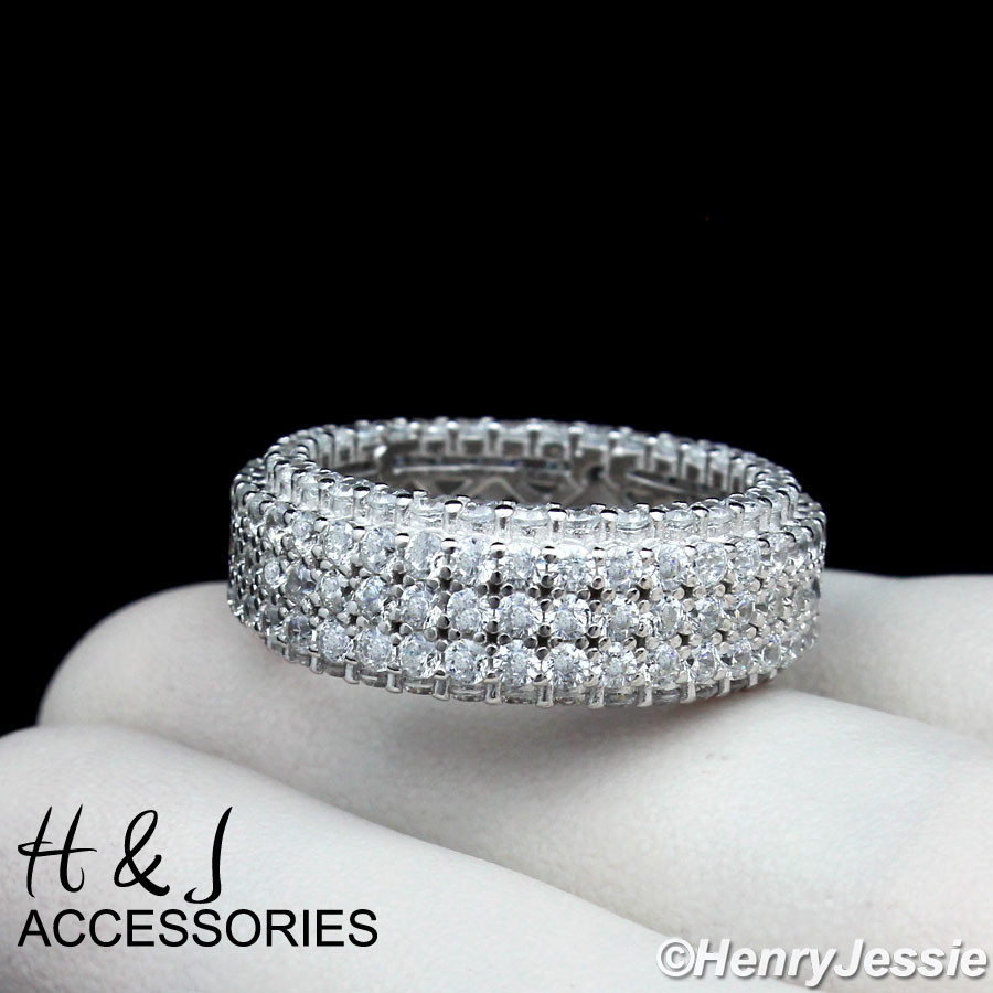 Vecalon solitaire Big Men 925 sterling silver ring 3ct 5A Zircon cz Promise Enga