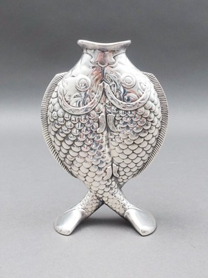 Christofle France Vintage Deux Poissons Silver Plated Two Fish Bud