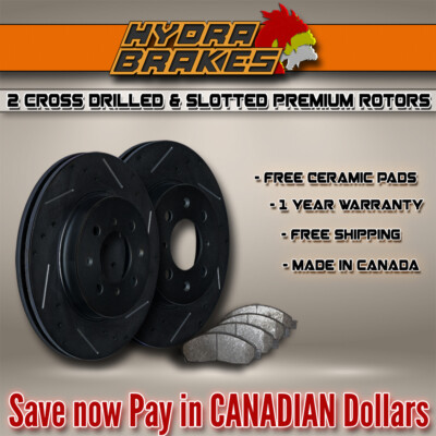 FITS 2003 2004 2005 FORD 4WD EXCURSION Drill Slot Brake Rotors CERAMIC BLK F