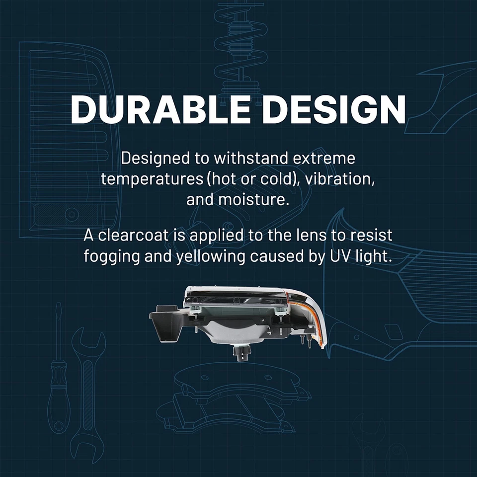 Headlight For 2008-2010 Lincoln MKX Passenger W/ Bulb(s) CAPA, DOT/SAE Compliant - Image 3 of 4