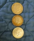 1968-D Kennedy Halves Dollar 50C Silver 0.4 Fineness  (3)  Coins Total