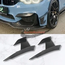 6PCS Car Front Bumper Lip Splitter Fin Body Spoiler Canards Refit Carbon Fiber