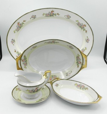 Berkshire by Meito 4 Piece Servingware Lot Pattern Code MEIBER Vintage Tableware