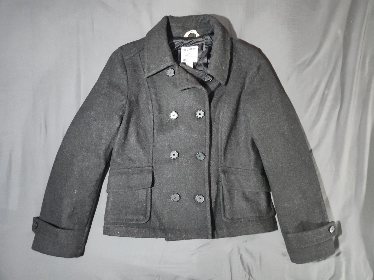 00s OLD NAVY Wool Jacket charcoal Mサイズ Vintage Old Navy 1994 Wool Blend Jacket Mens Medium Black Full Zip