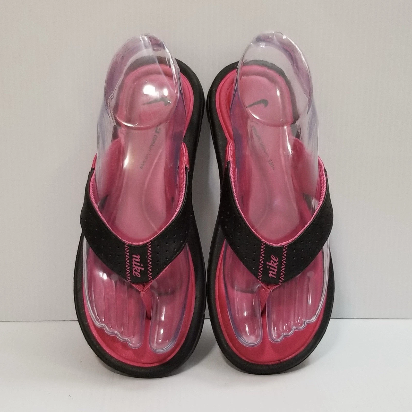 Nike Comfort Footbed 354925 012 Rosso Nero Sandali Infradito Perizoma Donna Tg 6