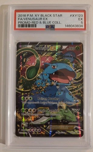 2016 POKEMON XY PROMO RED & BLUE COLLECTION FULL ART/VENUSAUR EX PSA 5
