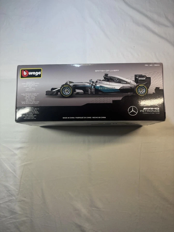 Burago escala 1:18 Lewis Hamilton Mercedes F1 W07 híbrido Foto 3 de 4