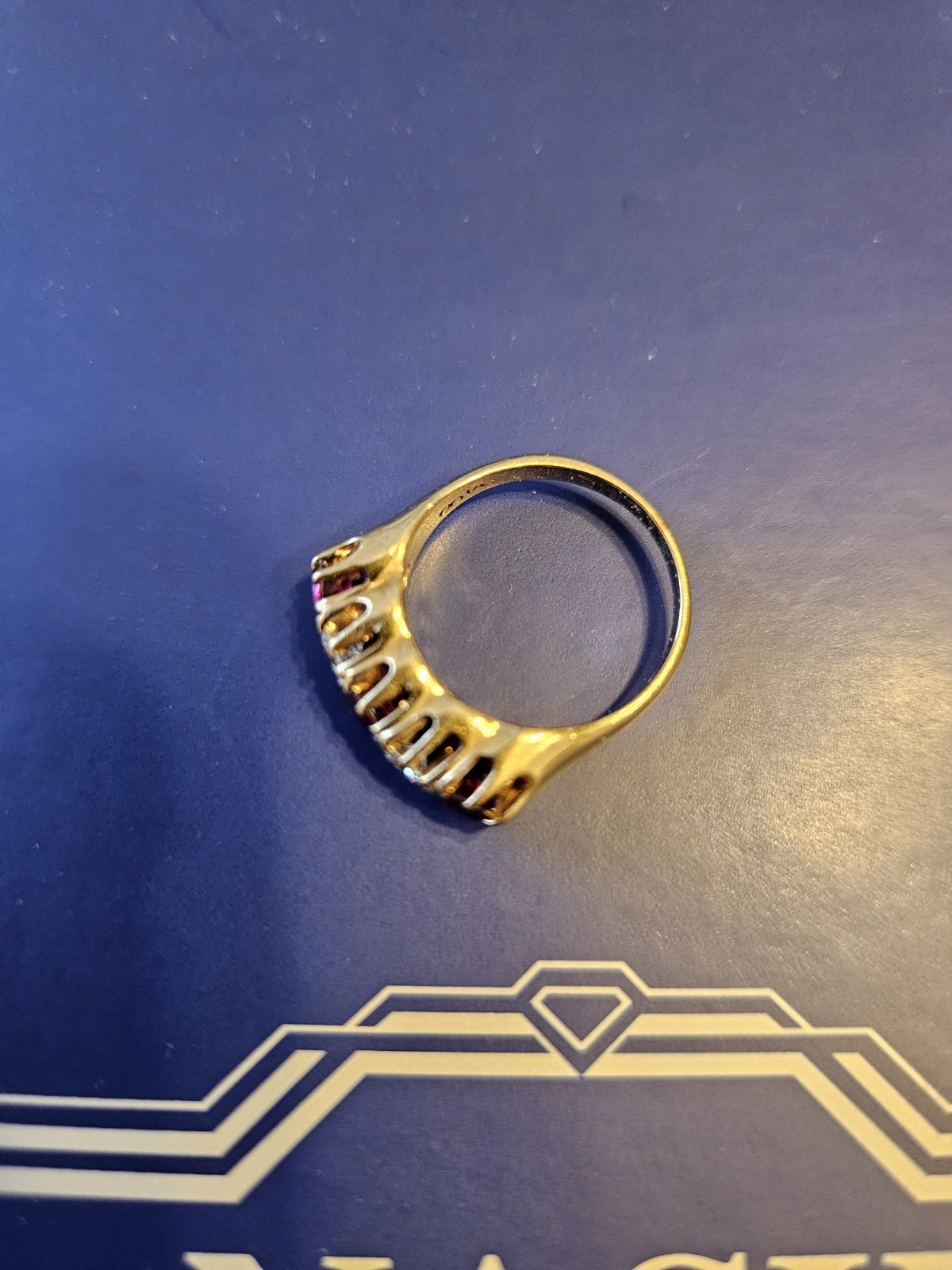 antique diamond and ruby dinner ring with apprais… - image 4