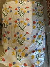 Vintage Marimekko Fitted Double Sheet with colorful printed pattern.
