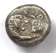 Lydia Kroisos Lion Bull AR 1/12 Stater Silver Croesus Coin 561 BC. NGC Choice XF