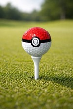Pokemon Pokeball Style Golf Ball Classic Pokeball Novelty Set Of 3