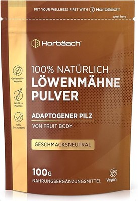 Löwenmähne Pilz Pulver 3000mg | 100g | Lions Mane Mushroom Powder | Vegan