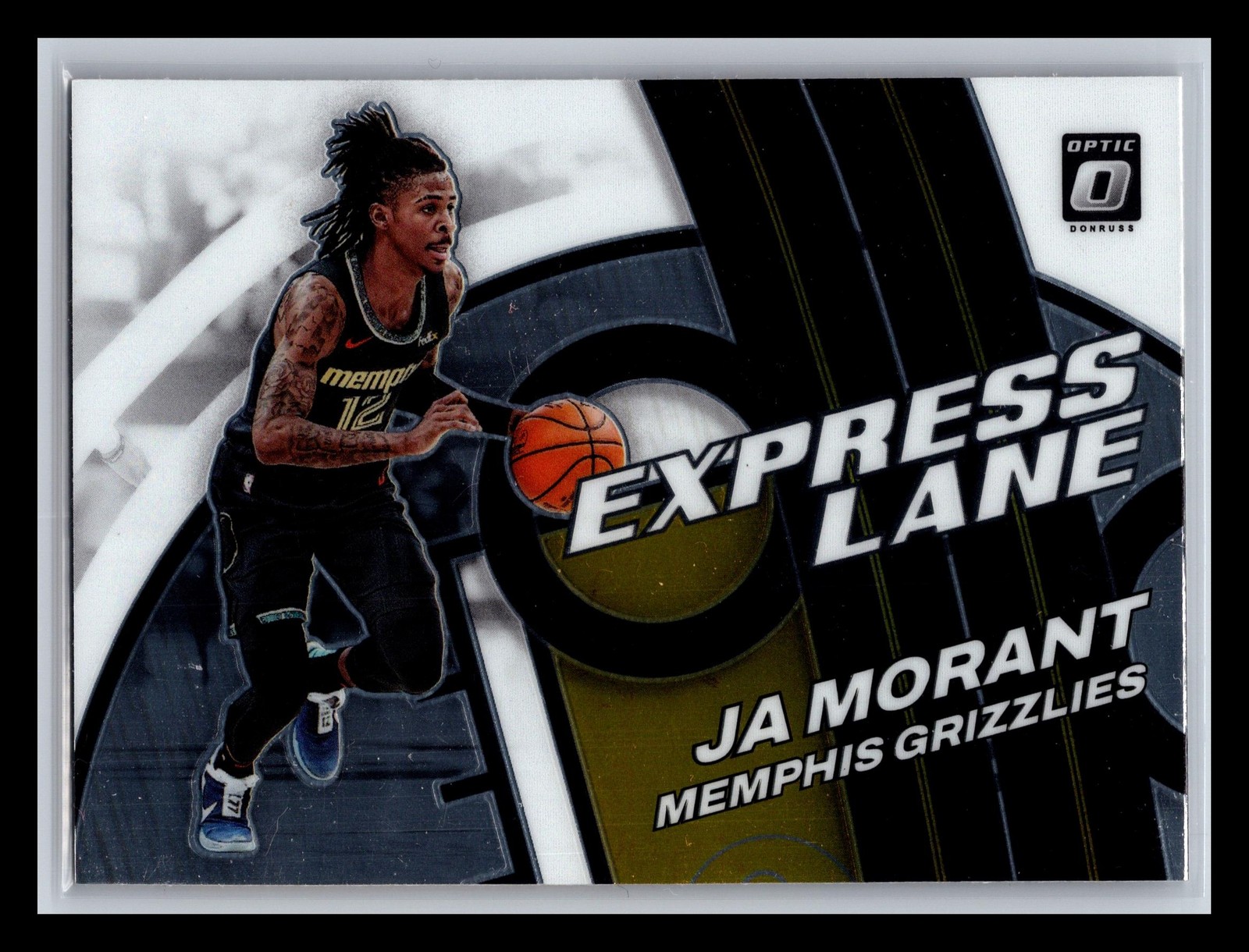 Ja Morant #1 Basketball Cards 2021 Panini Donruss Optic Express Lane trading card — raw and PSA graded price guide