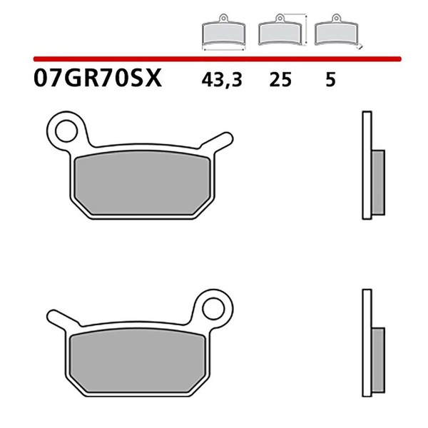 Brembo VORDERRADBREMSBELAGE-KIT Fur Ktm Sx Factory Ed. 50 21-21-COD. 07GR70SX-image