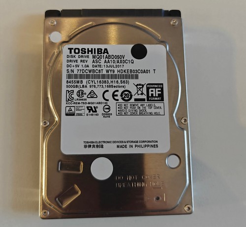 Toshiba 500GB 2,5" SATA HDD Festplatte MQ01ABD050V 5400RPM
