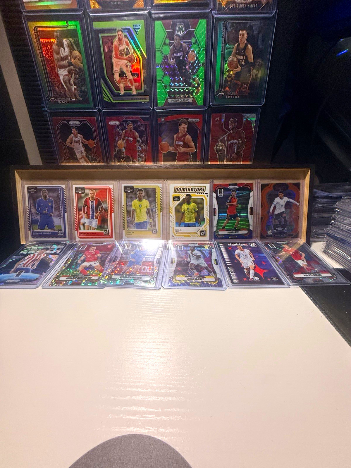2025-26 Soccer Card Lot (12) HAALAND VINI JR FERMIN LOPEZ DEMBELE Donruss Prizm