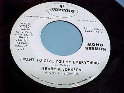 NEWBY & JOHNSON - PROMO - I WANT TO GIVE YOU EVERYTHING - EX  VINYL & EX AUDIO