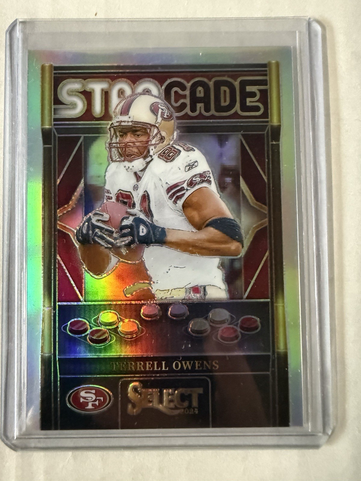 2024 Panini Select Terrell Owens Starcade Silver Prizm Case Hit 49ers Cowboys