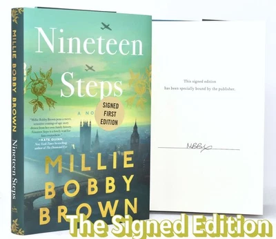 ✎✎SIGNED 1st Print✎✎ Nineteen Steps AUTOGRAPHED by Millie Bobby Brown NEW