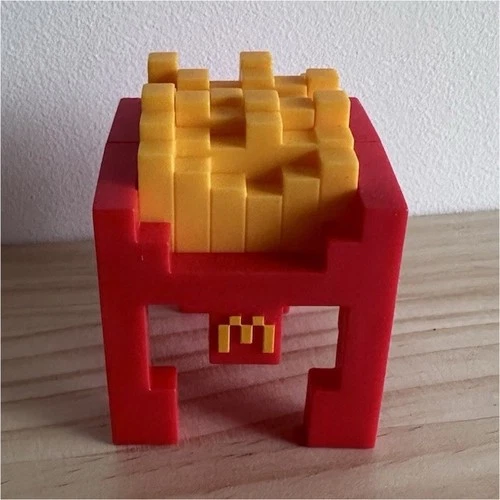 McDonald's French Fries Block Toy Figure Red/Yellow with 'M' Logo