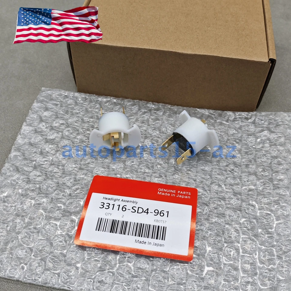 New 2x H1 Halogen Headlight Bulb Socket Holder For 2004-2008 Acura TSX Foto 2 de 4